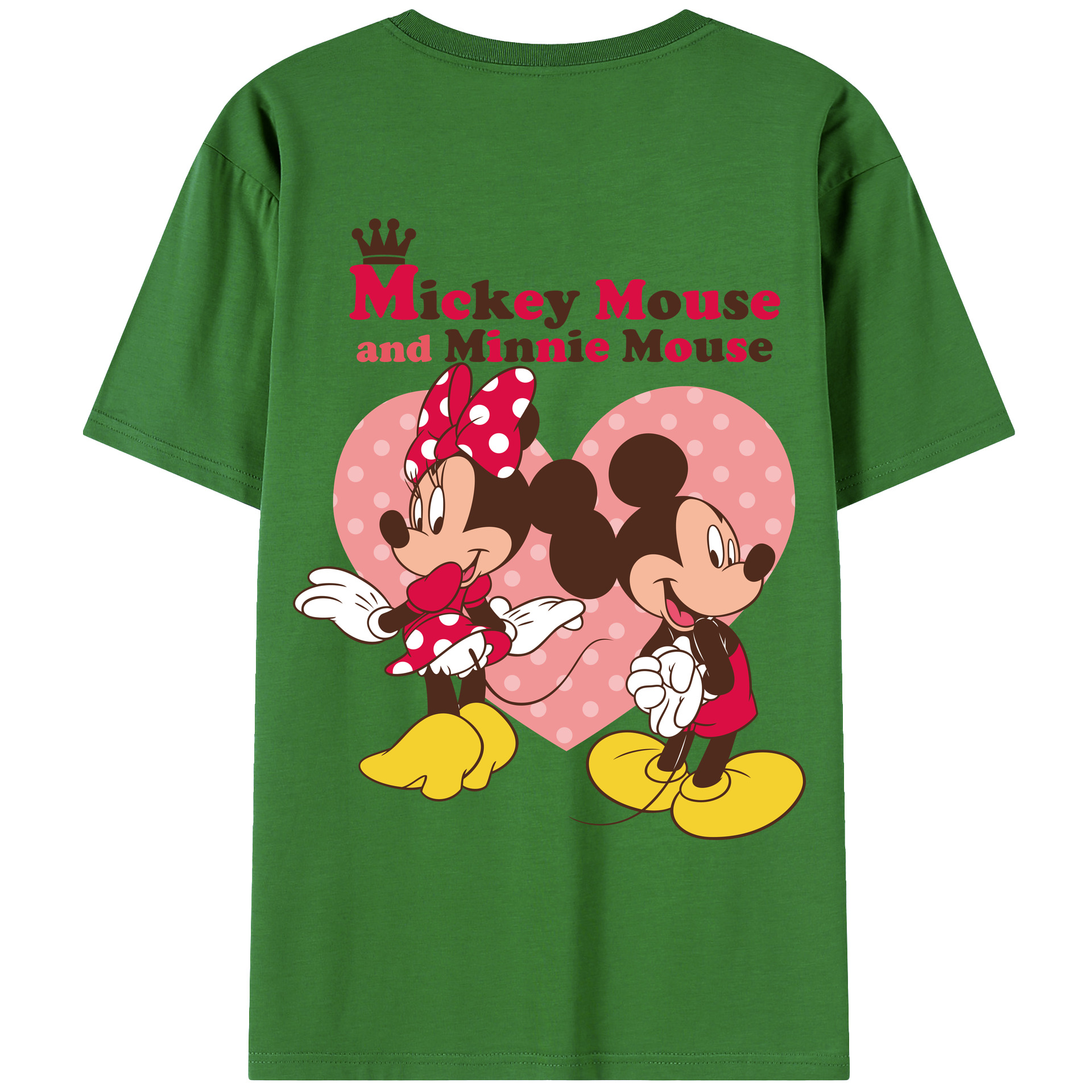（画像用） ミッキーマウス Mickey Mouse レディース半袖Tシャツ(バックプリント)
